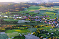 Vue aérienne de Quartier Trossenfurt in Oberaurach dans le département Bavière, Allemagne