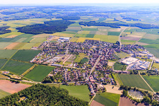 Vue aérienne de Aperçu du site depuis l'est avec sprintBOX GmbH et Schäflein Logistics GmbH à Grettstadt dans le département Bavière, Allemagne