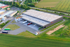 Vue aérienne de Eichenlaub Logistik GmbH du Nord-Est à Rohrbach dans le département Rhénanie-Palatinat, Allemagne