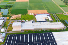 Vue aérienne de Prowell Paper Processing GmbH à le quartier Offenbach in Offenbach an der Queich dans le département Rhénanie-Palatinat, Allemagne