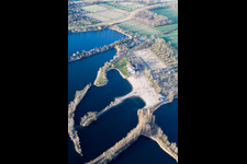 Vue oblique de Zone de loisirs Bleu Adriatique à Altrip dans le département Rhénanie-Palatinat, Allemagne
