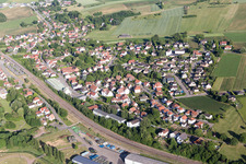 Kutzenhausen dans le département Bas Rhin, France d'en haut