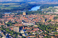 Vue aérienne de De l'ouest à Speyer dans le département Rhénanie-Palatinat, Allemagne