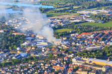 Vue aérienne de Incendie majeur à Speyer dans le département Rhénanie-Palatinat, Allemagne