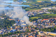 Vue aérienne de Incendie majeur à Speyer dans le département Rhénanie-Palatinat, Allemagne