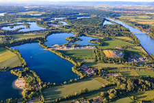 Vue aérienne de Lac Wamm à Speyer dans le département Rhénanie-Palatinat, Allemagne