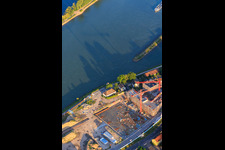 Vue aérienne de Chantier de construction du développement résidentiel AM FLUSS au Vieux-Port Speyer à Speyer dans le département Rhénanie-Palatinat, Allemagne