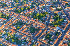 Vue aérienne de Aperçu de la ville avec Skalstraße à Philippsburg dans le département Bade-Wurtemberg, Allemagne