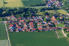 Vue aérienne de Zone de développement de Seltzer Ring à le quartier Kleinsteinfeld in Niederotterbach dans le département Rhénanie-Palatinat, Allemagne