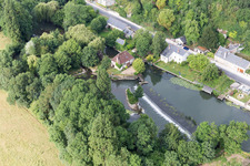 Montoire-sur-le-Loir dans le département Loir et Cher, France d'en haut