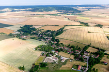 Vue aérienne de Lirey dans le département Aube, France