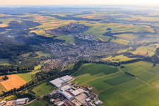 Vue aérienne de Vue du sud-ouest avec ACC Automotive à le quartier Mulfingen in Leinzell dans le département Bade-Wurtemberg, Allemagne