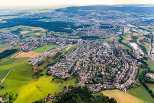 Vue aérienne de Zone de peuplement à le quartier Hofherrnweiler in Aalen dans le département Bade-Wurtemberg, Allemagne