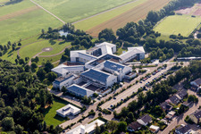 Vue aérienne de Terrain de la clinique de l'hôpital Donau-Ries, cliniques et maisons de retraite gKU dans le district de Neudegg à le quartier Riedlingen in Donauwörth dans le département Bavière, Allemagne