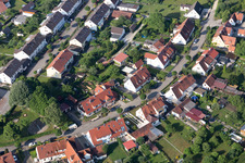 Vue aérienne de Colonie de Ramberg à le quartier Riedlingen in Donauwörth dans le département Bavière, Allemagne