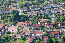 Colonie de Ramberg à le quartier Riedlingen in Donauwörth dans le département Bavière, Allemagne du point de vue du drone
