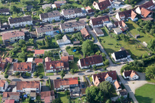 Colonie de Ramberg à le quartier Riedlingen in Donauwörth dans le département Bavière, Allemagne vu d'un drone