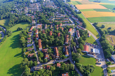 Vue aérienne de Quartier résidentiel entre Benno-Benedicter-Straße et Parkstr à Donauwörth dans le département Bavière, Allemagne