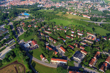 Vue aérienne de Quartier résidentiel entre Benno-Benedicter-Straße et Parkstr à Donauwörth dans le département Bavière, Allemagne