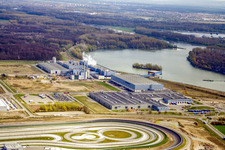 Photographie aérienne de Wörth am Rhein dans le département Rhénanie-Palatinat, Allemagne