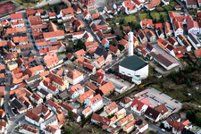 Wörth am Rhein dans le département Rhénanie-Palatinat, Allemagne d'en haut