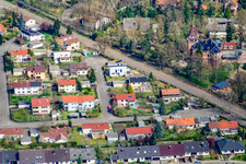 Vue aérienne de Rue Germersheimer à Jockgrim dans le département Rhénanie-Palatinat, Allemagne