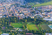 Vue aérienne de Donaupark et terrains de sport des gymnases Immanuel-Kant et Otto-Hahn Tuttlingen à Tuttlingen dans le département Bade-Wurtemberg, Allemagne