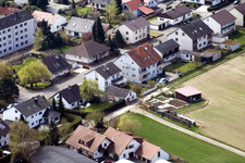 Vue oblique de Au château d'eau à Kandel dans le département Rhénanie-Palatinat, Allemagne
