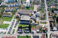 Vue aérienne de Clinique Asklepios du Palatinat du Sud à Kandel dans le département Rhénanie-Palatinat, Allemagne