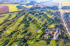 Vue aérienne de Clubhouse du Golf Club Bensheim eV à Bensheim dans le département Hesse, Allemagne