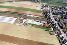 Vue aérienne de Ferme biologique Kugelmann à Kandel dans le département Rhénanie-Palatinat, Allemagne