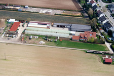 Vue aérienne de Ferme biologique Kugelmann à Kandel dans le département Rhénanie-Palatinat, Allemagne