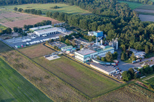 Vue oblique de Supro GmbH à le quartier Hüttenfeld in Lampertheim dans le département Hesse, Allemagne