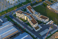 Photographie aérienne de Zone industrielle ouest à Bensheim dans le département Hesse, Allemagne