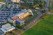 Vue oblique de Zone industrielle à Bensheim dans le département Hesse, Allemagne