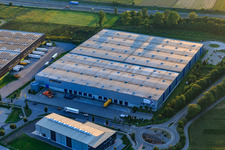 Vue aérienne de Zone industrielle du Nord à Lorsch dans le département Hesse, Allemagne