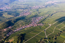 Vue aérienne de Village - vue entre vignes à Ranschbach dans le département Rhénanie-Palatinat, Allemagne