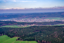 Vue aérienne de De l'ouest à Erbach dans le département Hesse, Allemagne
