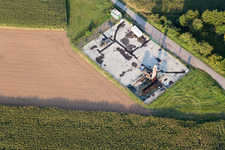 Vue aérienne de Centrale d'asphalte à le quartier Dammheim in Landau in der Pfalz dans le département Rhénanie-Palatinat, Allemagne
