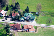Vue aérienne de Affolterbach à le quartier Wahlen in Grasellenbach dans le département Hesse, Allemagne
