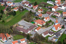 Photographie aérienne de Vue des rues et des maisons des quartiers résidentiels à le quartier Affolterbach in Wald-Michelbach dans le département Hesse, Allemagne