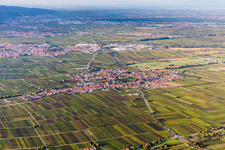 Vue aérienne de Vue des rues et des maisons des quartiers résidentiels à Roschbach dans le département Rhénanie-Palatinat, Allemagne