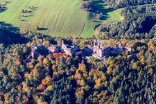 Photographie aérienne de Ruine Ancienne-Dahn à Dahn dans le département Rhénanie-Palatinat, Allemagne