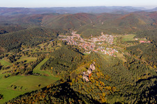 Photographie aérienne de Dahn dans le département Rhénanie-Palatinat, Allemagne