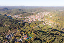 Photographie aérienne de Dahn dans le département Rhénanie-Palatinat, Allemagne
