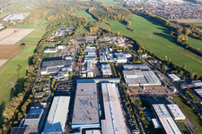 Vue aérienne de Zone industrielle de l'Est à Landau in der Pfalz dans le département Rhénanie-Palatinat, Allemagne