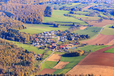 Vue aérienne de Village vu de l'ouest à le quartier Lingental in Leimen dans le département Bade-Wurtemberg, Allemagne