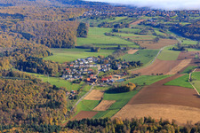 Vue aérienne de Village vu de l'ouest à le quartier Lingental in Leimen dans le département Bade-Wurtemberg, Allemagne