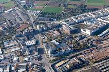 Quartier Bahnstadt in Heidelberg dans le département Bade-Wurtemberg, Allemagne hors des airs