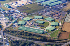 Vue oblique de DeCA CDC et DLA Germersheim - Dépôt de l'armée américaine à Lingenfeld dans le département Rhénanie-Palatinat, Allemagne